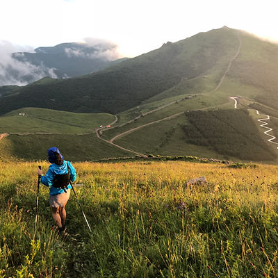 Lixin trail running in the mountains